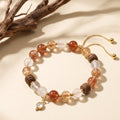 Red Hematoid, Golden Rutilated Quartz & Moonstone