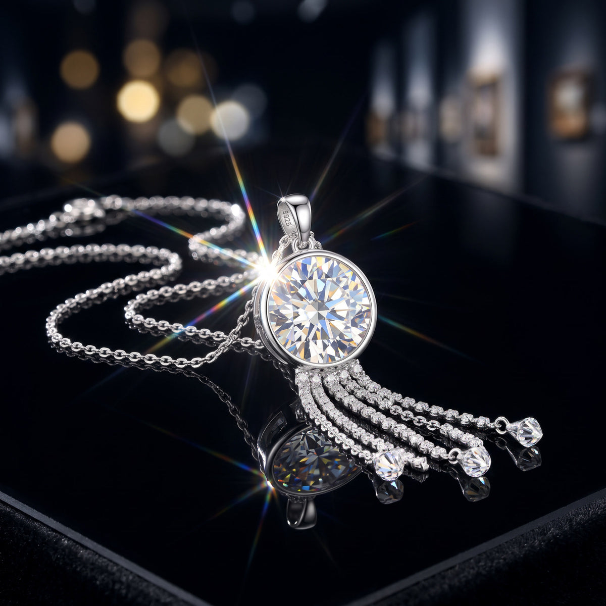 Celestial Lunar Drop Necklace