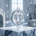 "Celestial Compass" Silver Rutilated Quartz Pendant