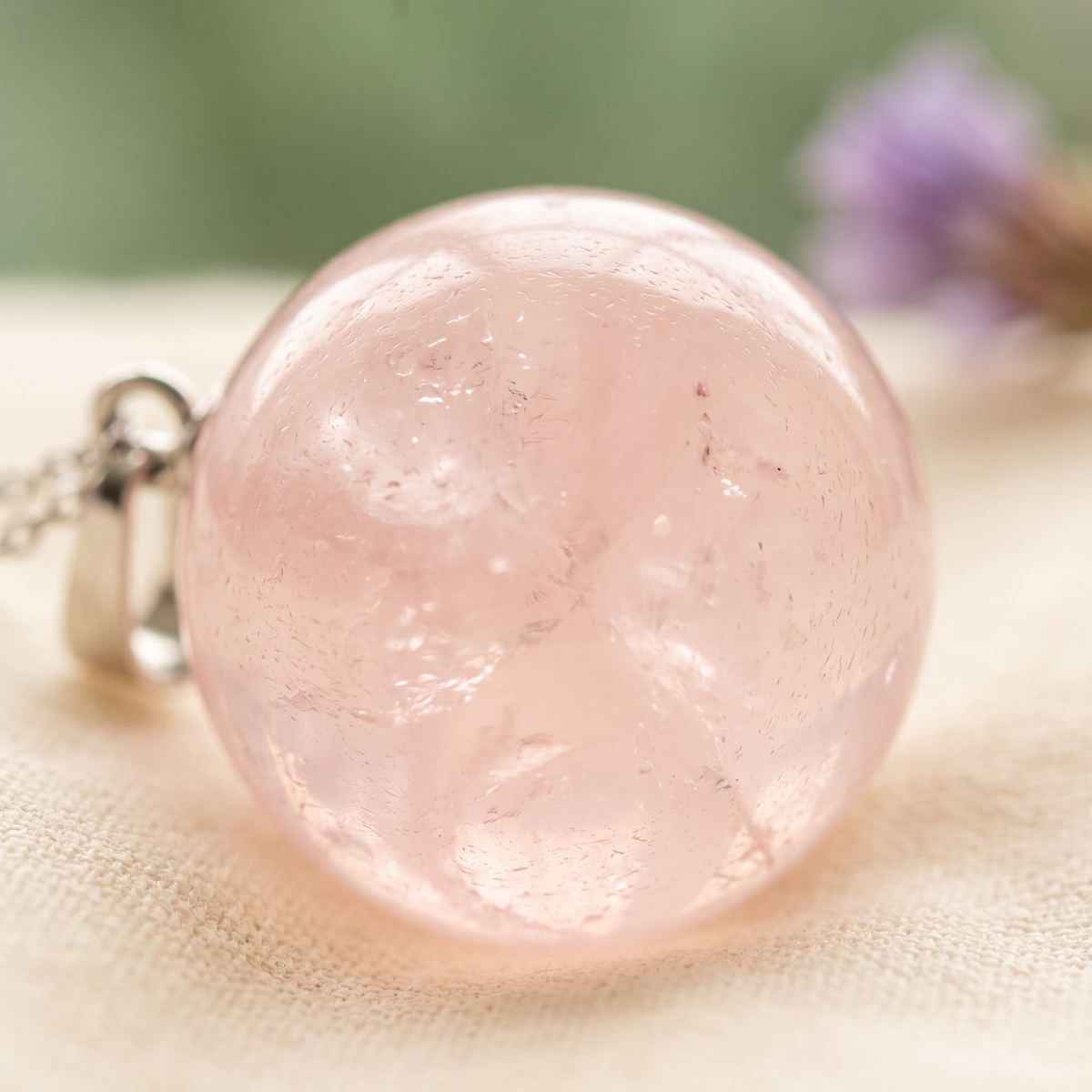 Soft Pink Crystal Necklace