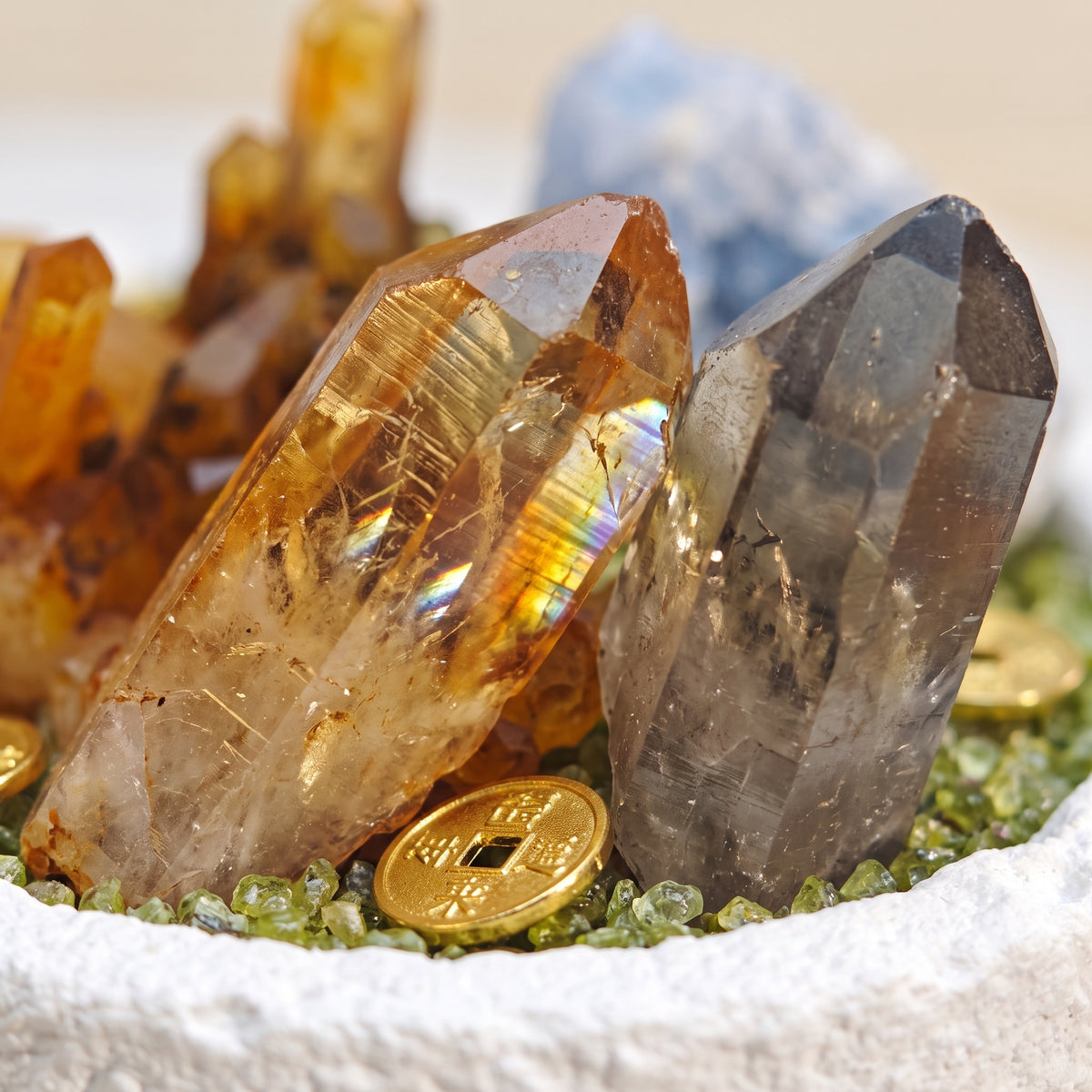 "Golden Abundance" Citrine Crystal Garden