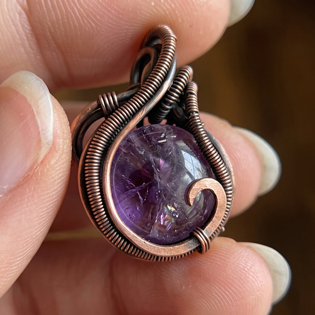 Bohemian Copper Wire Necklace