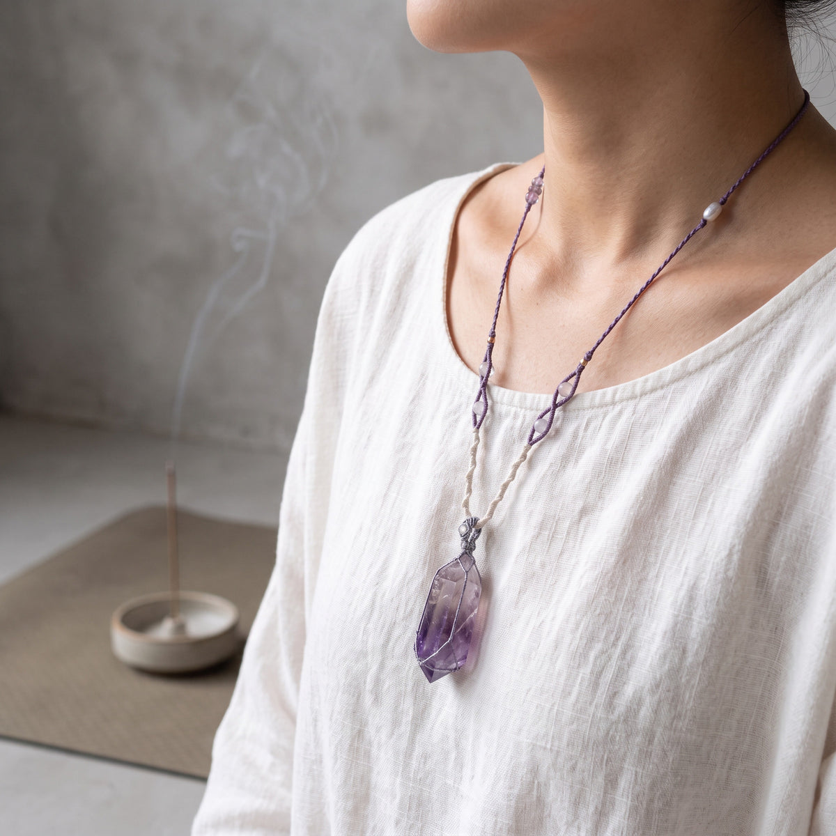 Soft Pink Crystal Necklace