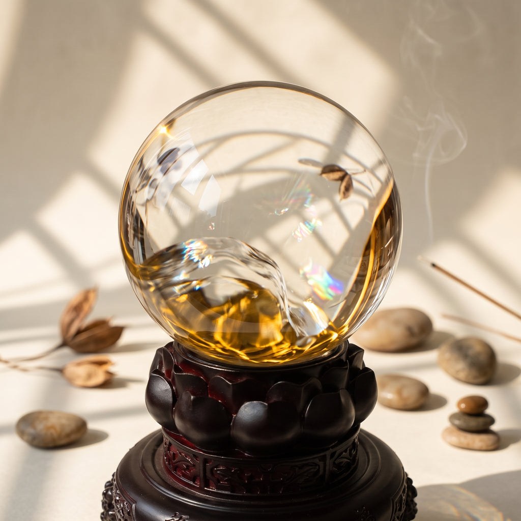"Prism of Clarity" Natural Clear Quartz Sphere