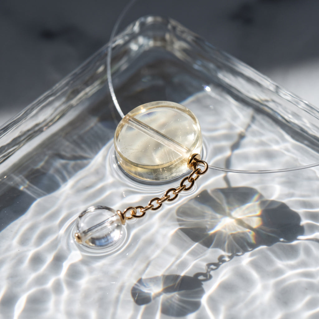 Minimalist Clear Quartz Ball Pendant