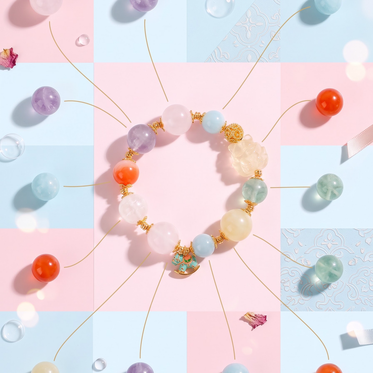 Blossom & Blessing Mixed Gemstone Bracelet